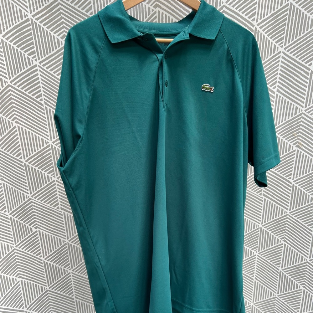 Lacoste ultra dry polyester turquoise XXL size 7